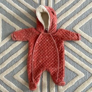 Newborn quilted Nordstrom baby bunting girls